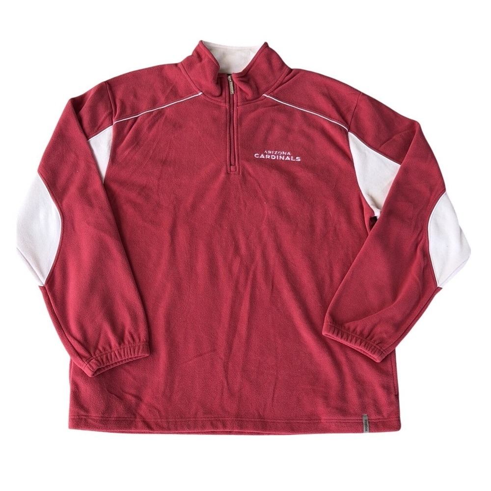 Reebok NFL Team Apparel Arizona Cardinals Fleece Jacket Mens XL Red Embroidered